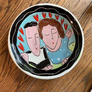 Vintage Sandra Magsamen Ceramic Plate 10"